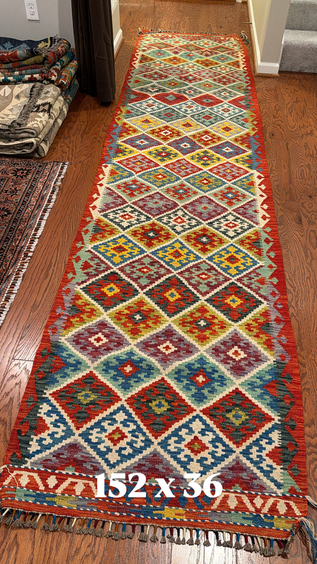 Multi Color Fine Handwoven Afghan Rugs