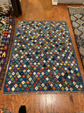 Afghan handwoven medium area rug / carpet 6x 4.4 FT flatweave 100% wool قالین گلم افغانی اصیل
