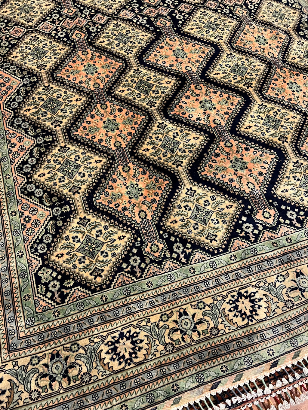 warm color Afghan handwoven luxury fine living room rug / carpet 10 x 7 FT flatweave 100% wool قالین افغانی اصیل