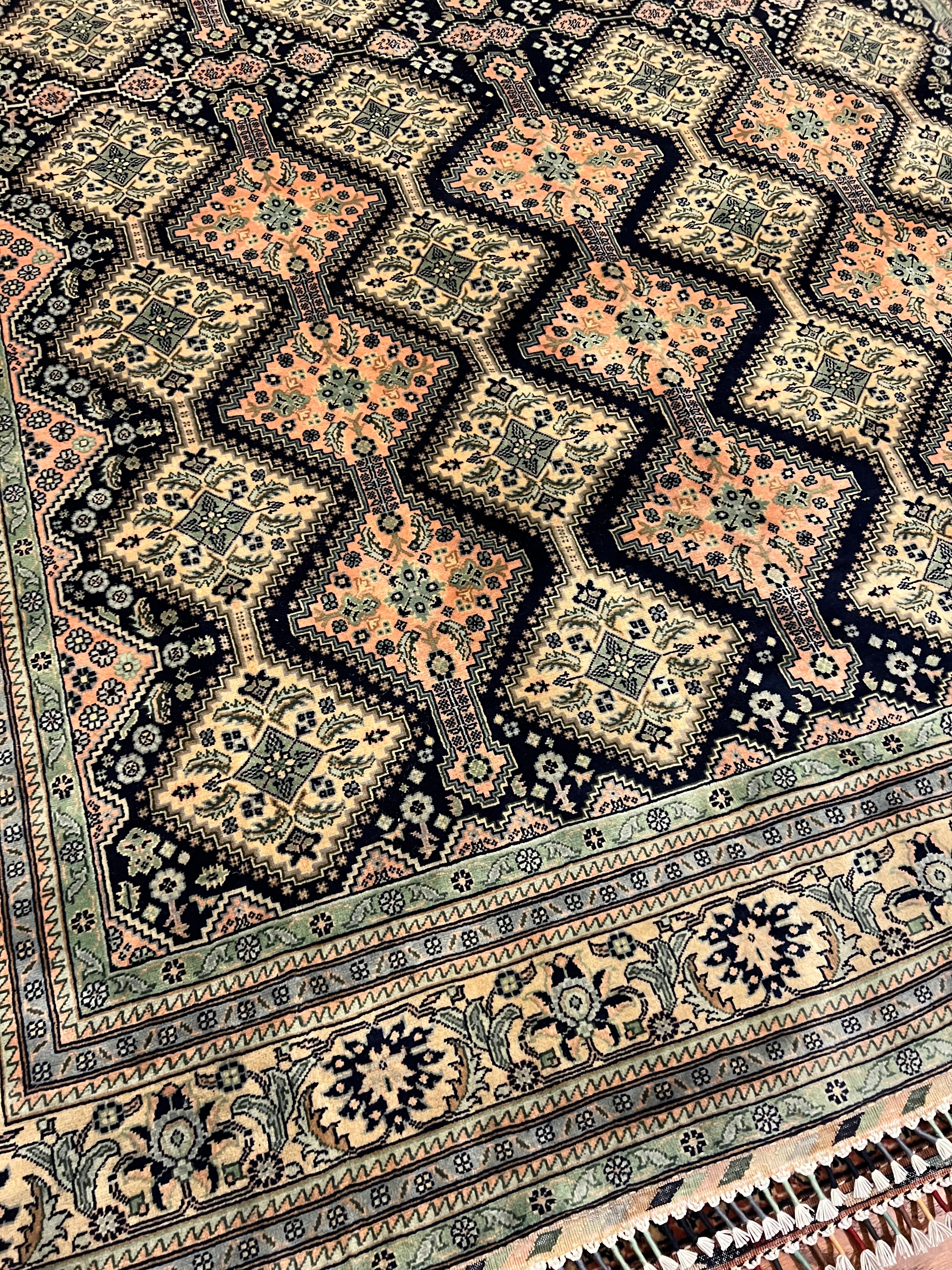 warm color Afghan handwoven luxury fine living room rug / carpet 10 x 7 FT flatweave 100% wool قالین افغانی اصیل