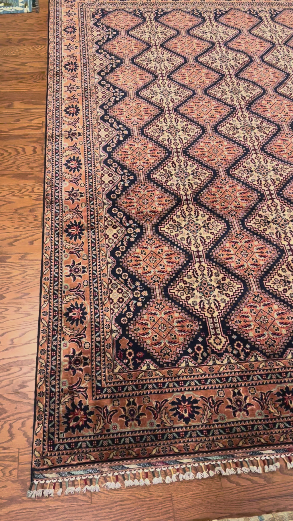 warm color Afghan handwoven luxury fine living room rug / carpet 10 x 7 FT flatweave 100% wool قالین افغانی اصیل