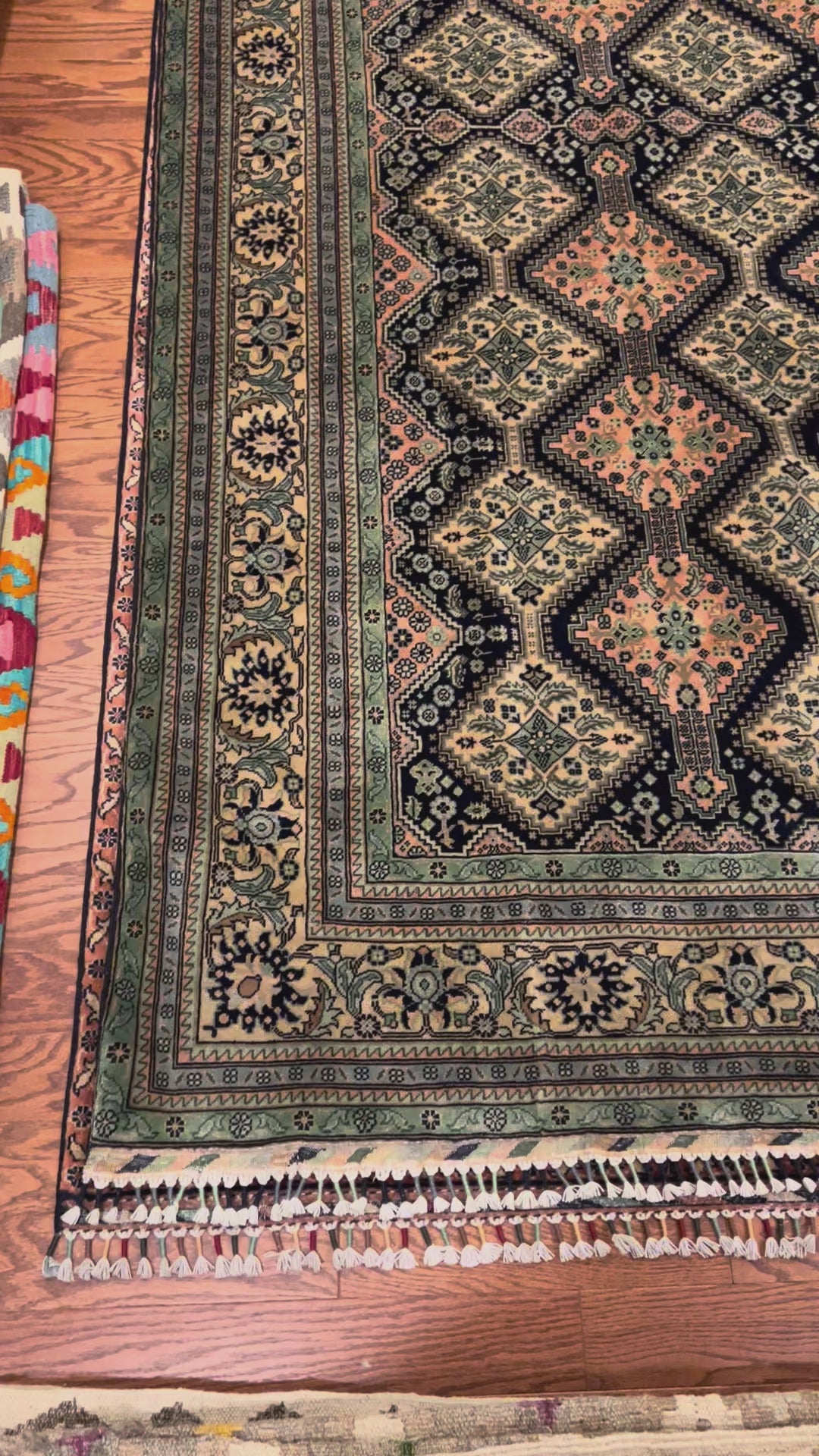 warm color Afghan handwoven luxury fine living room rug / carpet 10 x 7 FT flatweave 100% wool قالین افغانی اصیل