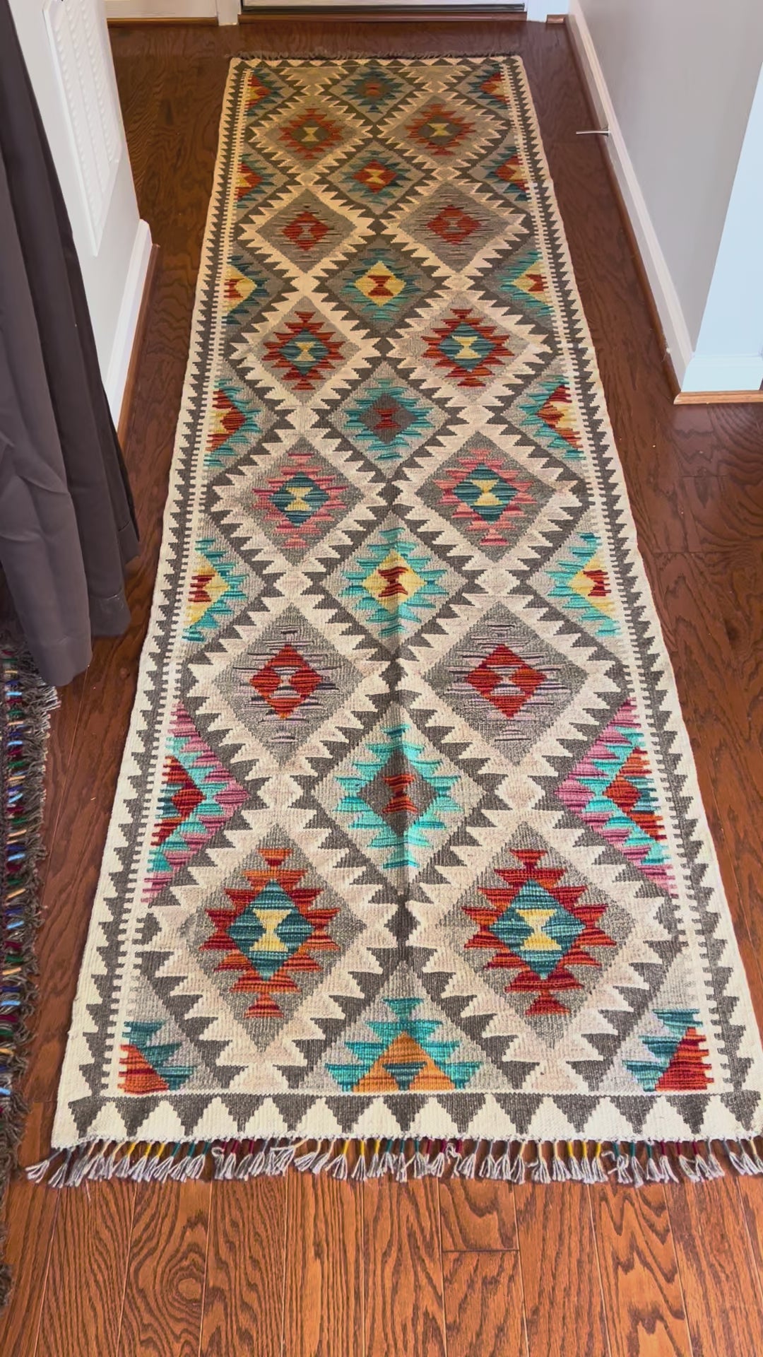 Fine Tribal Runner Rug Bright Multi-color